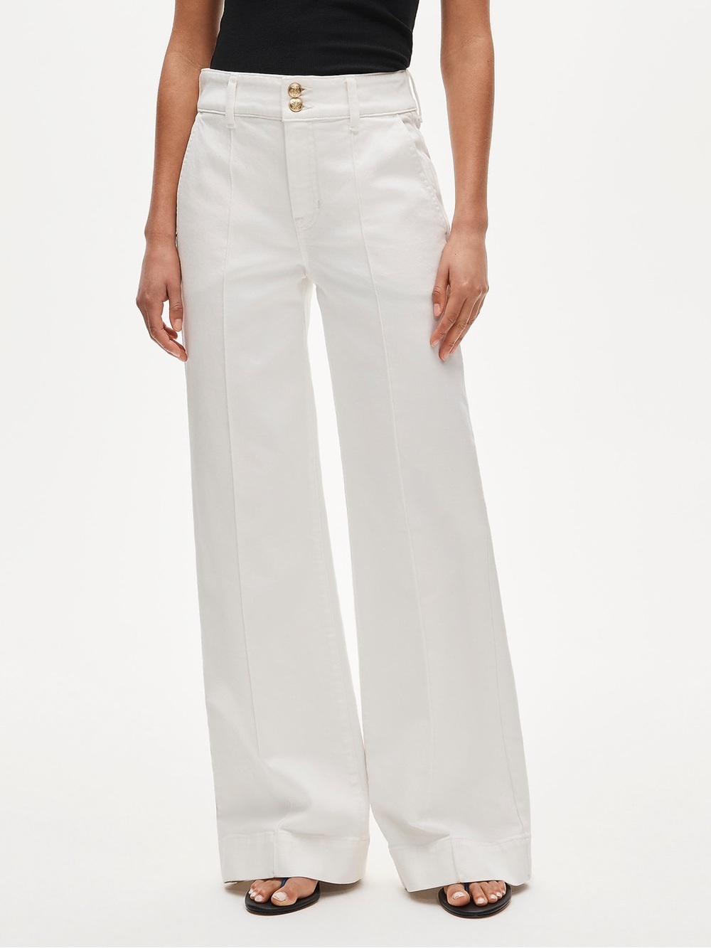 J.Crew Cream 2 Button Denim Trouser Jeans 25P Petite NWT